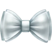 A cristal with a bow sticker
