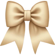 Beige bow sticker