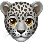 Leopard gray with brown eyes  sticker