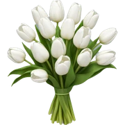 white tulip bouquet  sticker