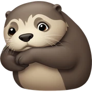 Otter sad sticker