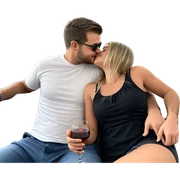 couple enjoying a romantic moment sticker