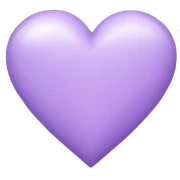 light purple heart sticker