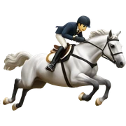 Horse jumping sticker