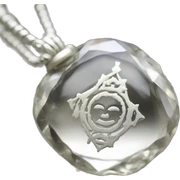 Blessing Crystal Amulet with silver sticker