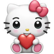 hello kitty with heart sticker