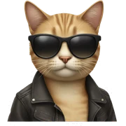 Cat with sunglasses sticker