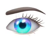 opal crystal eye with lashes sticker