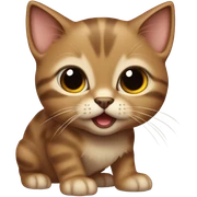 brownt angry realistic kitten sticker