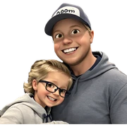boys with hats and smiles sticker