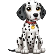 Dalmatian puppy sitting sticker