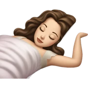 sleeping beauty brunette white girl with a silk pillow sticker
