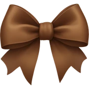 Brown bow sticker