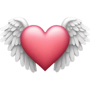 heart with angel wings sticker