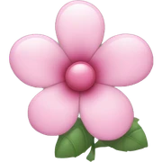 baby pink flower sticker
