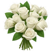 bouquet of white roses sticker