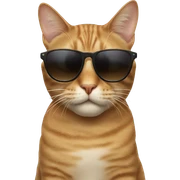 Cat with sunglasses sticker