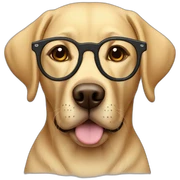 Labrador wearing glasses sticker