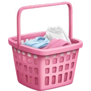 Pink laundry basket sticker