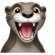 Otter laughing  sticker