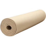 beige half rolled out yoga mat sticker