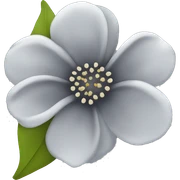 grey flower  sticker