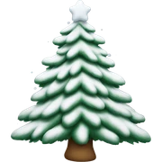 snowy Christmas tree sticker