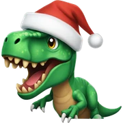 Christmas t-rex sticker