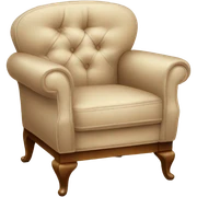 vintage beige armchair sticker