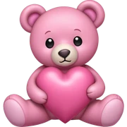 Pink heart with bear  sticker
