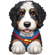 bernedoodle superman sticker