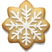Sugar cookie with snowflake sticker