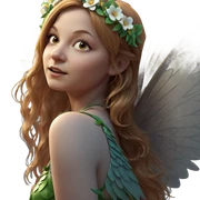fairy girl with flower wings sticker