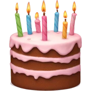 Birthday cake sticker