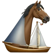 Horse and sailboat sticker
