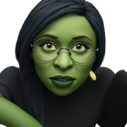 green skinned girl with glasses sticker
