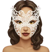 Lace mask sticker