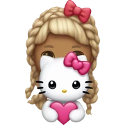 hello kitty with heart sticker