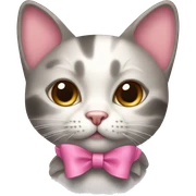 Cat with a pink bow  sticker