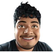 smiling boy in black shirt sticker