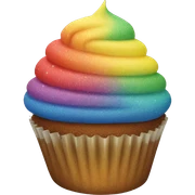 Rainbow cupcake   sticker