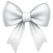 White bow sticker