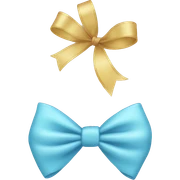 light blue bow sticker
