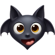 Bat heart eyes sticker