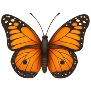 orange butterfly sticker