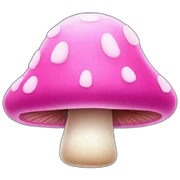 Pink mushroom sticker