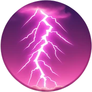 pink lightning  sticker