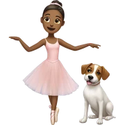 ballerina with dog sticker