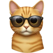 Cat with sunglasses sticker