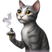 Cat smoking  sticker